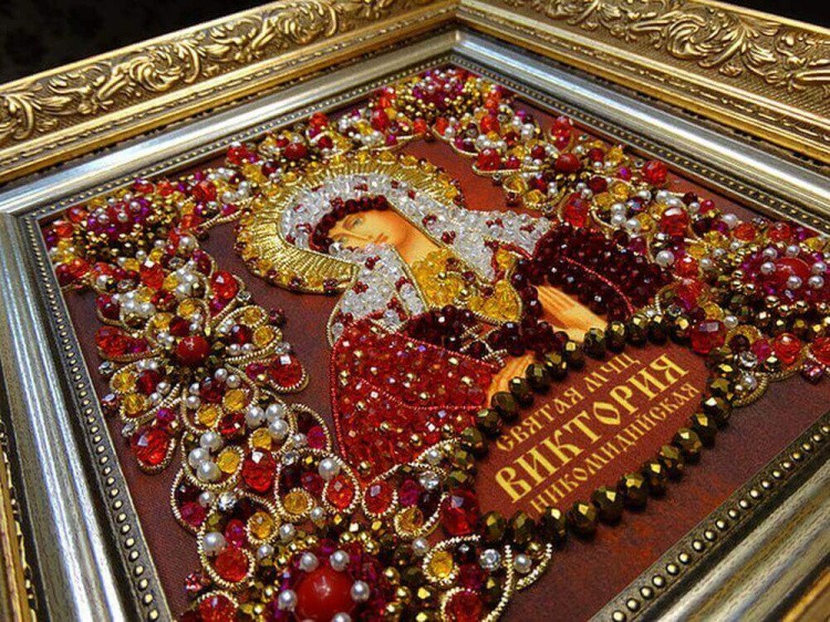 Набор вышивки хрустальными камнями «Святая Виктория» — картинка 8