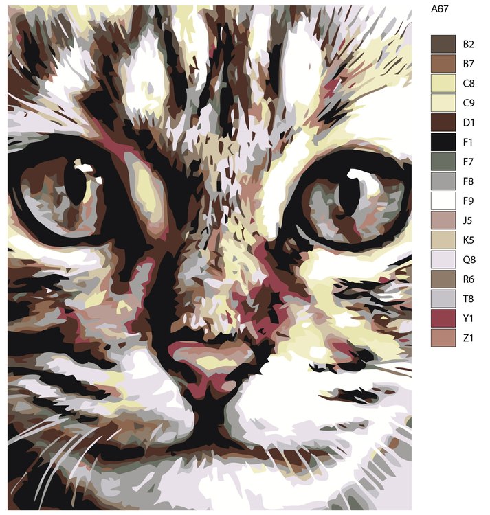 Картина по номерам «Портрет кота» — картинка 2