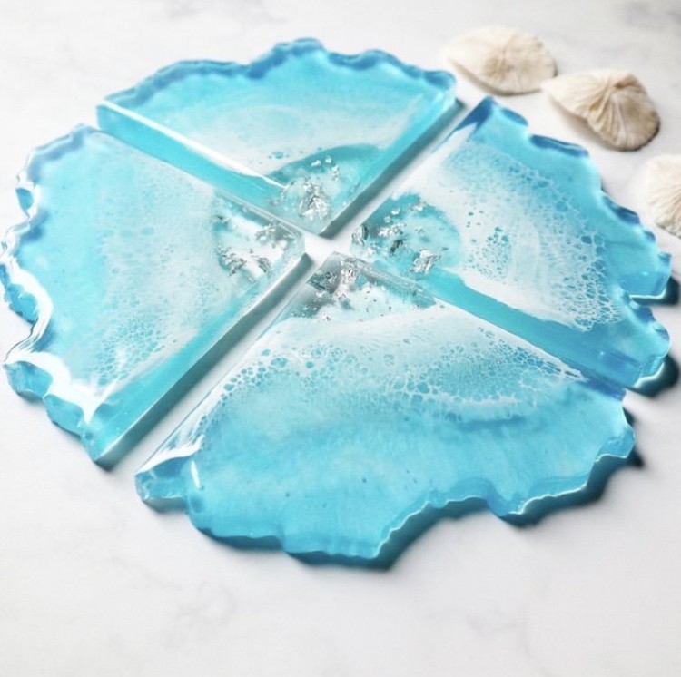 Силиконовый молд жеода круг, d 21 см — картинка 7