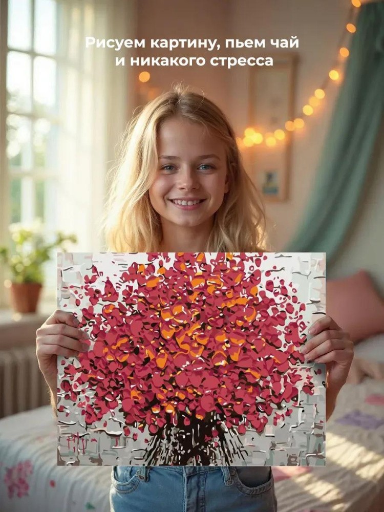 Картина по номерам «Абстрактный букет» — картинка 7