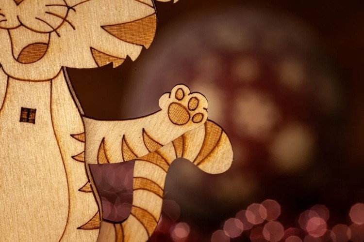 Открытка-конструктор из дерева UNIWOOD «Тигренок новогодний» — картинка 6