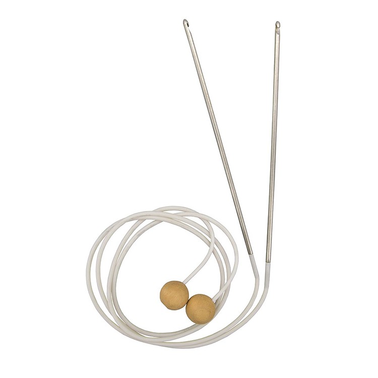 Крючок для тунисского вязания с фиксаторами, металл, 2,8 мм, 60 см, Арти — картинка 3