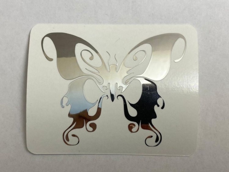 №501 Наклейка (Серебро) Sticker, Art Blong — картинка 2