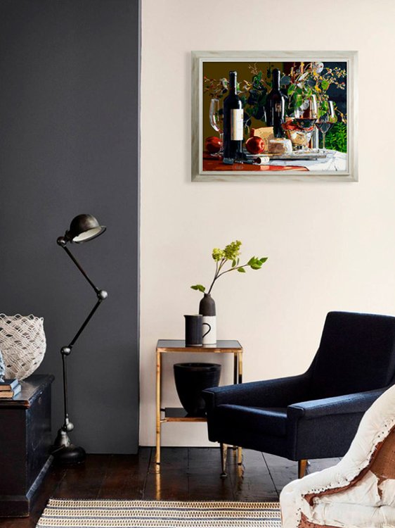 Картина по номерам «Натюрморт с клубникой и сыром» — картинка 8