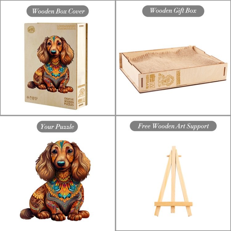 Деревянные пазлы «Милая Такса L», Woodbests — картинка 6