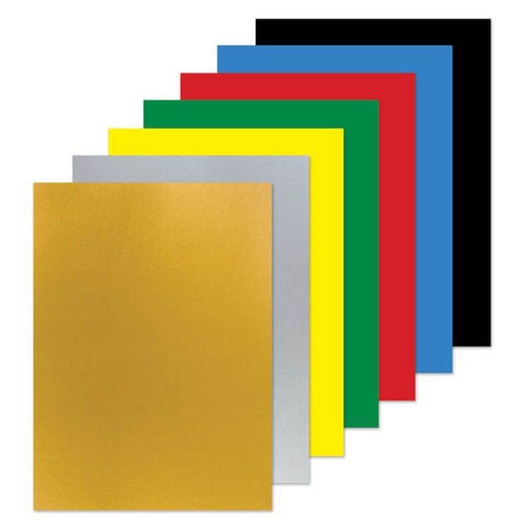 Картон цветной «Рыбка», А4, глянцевый, 7 л., 7 цв., в папке, Юнландия — картинка 2