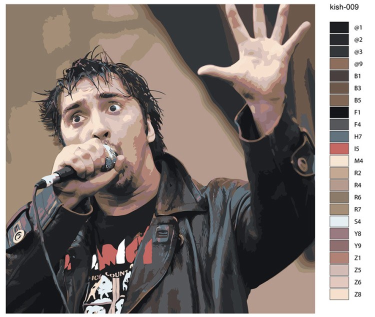 Картина по номерам «КиШ Король и Шут: Михаил Горшенев 6» — картинка 2