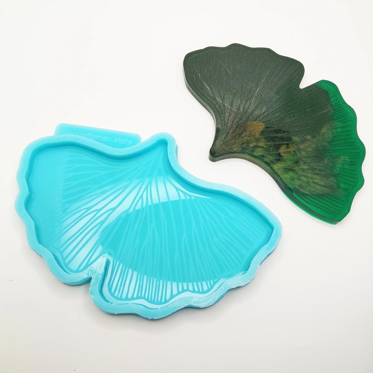 Силиконовая форма листок «Гингко», модель №41 размер L - 1 шт. — картинка 6