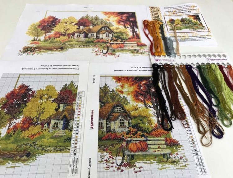 Набор для вышивания «Осенний домик» — картинка 3