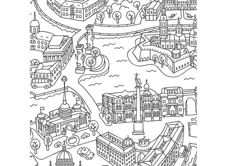 Карта-раскраска «Санкт-Петербург» — картинка 3