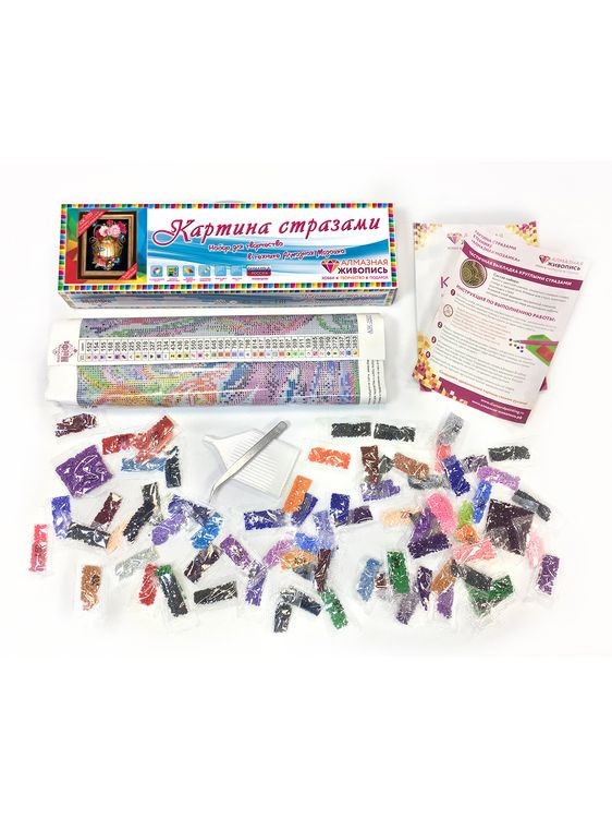 Алмазная вышивка «Фонарь в пионах» — картинка 3