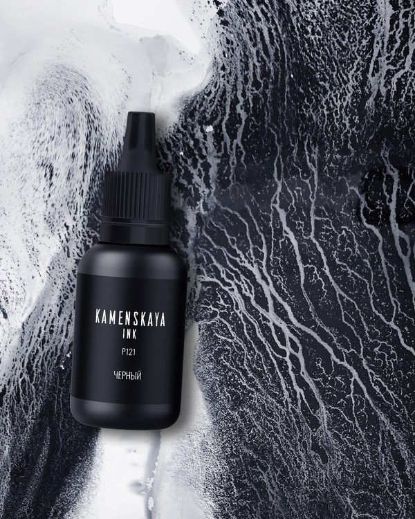 Спиртовые чернила расслаивающиеся Черный, Kamenskaya Ink — картинка 2