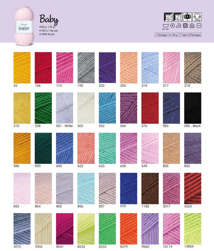 Пряжа YarnArt Baby (Ярнарт Беби) (857), лён, 1 шт. 50 г — картинка 3