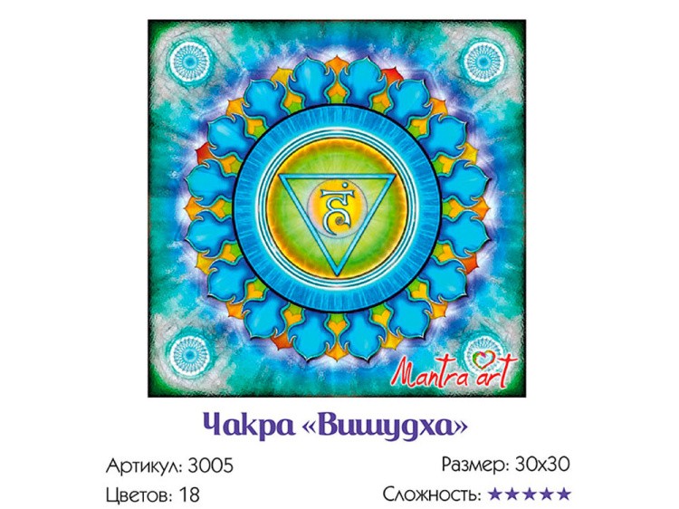 Картина по номерам «Чакра Вишудха» — картинка 3