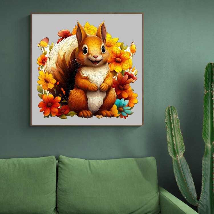 Деревянные пазлы «Рыжая белочка L», Woodbests — картинка 8