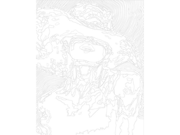 Картина по номерам «Женщина в шляпе» — картинка 3