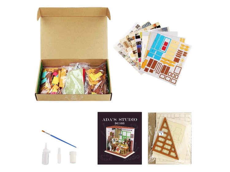 Набор для создания миниатюры (румбокс) «Мастерская художника» — картинка 2