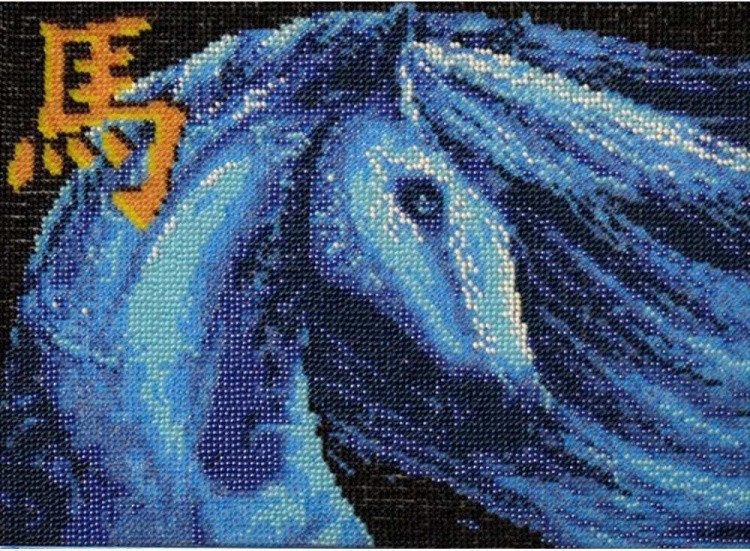Набор вышивки бисером «Синяя лошадь»