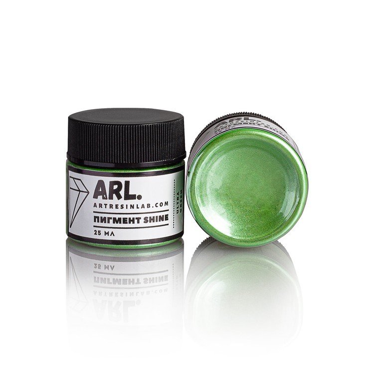 Пигмент SHINE ULTRA GREEN, ультра зеленый 25 мл, Art Resin LAB — картинка 2