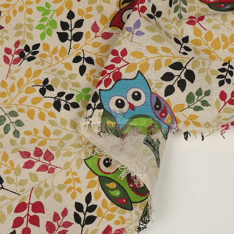 Ткань Лен, 140 г/м², 5 м x 150 см, цвет: желтый, животный принт, TBY — картинка 6