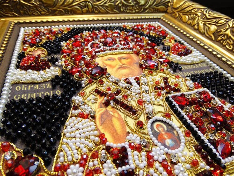 Набор вышивки хрустальными камнями «Николай» (красный) — картинка 8