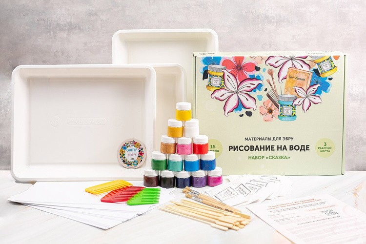 Набор для эбру «Сказка», 15 цветов, Amazing Color — картинка 2