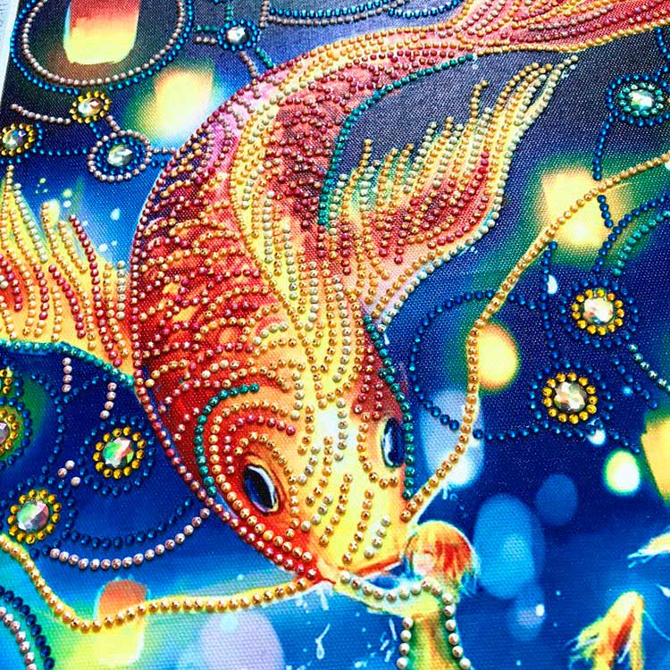 Алмазная вышивка 5D «Волшебные карпы» — картинка 3