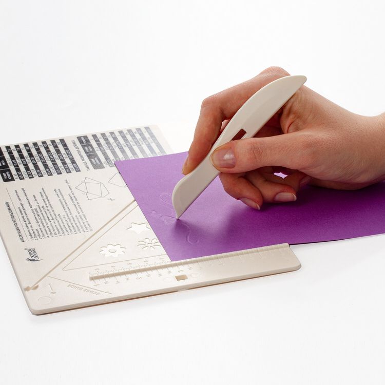 Доска для биговки малая 16х21,5 см и дырокол угла, Остров Сокровищ — картинка 6