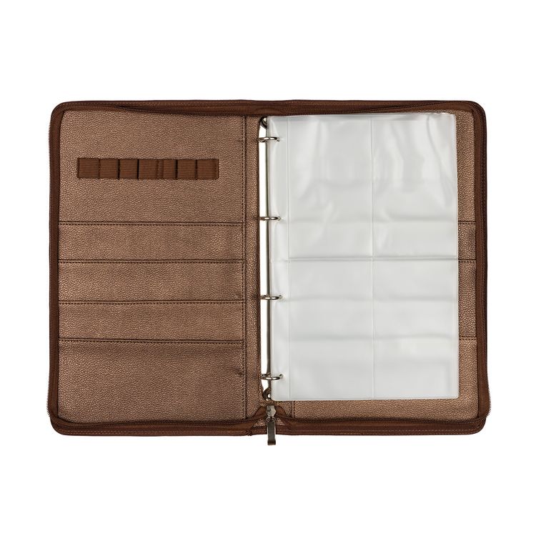 Органайзер для рукоделия «Коричнево-золотой», кожзаменитель,  34 см, Gamma — картинка 2