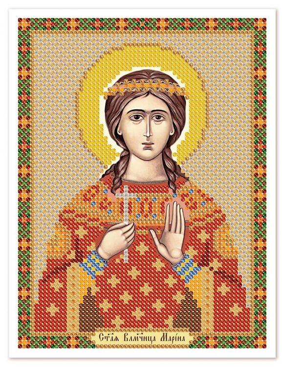 Рисунок на ткани «Святая Великомученица Марина (Маргарита) Антиохийская»