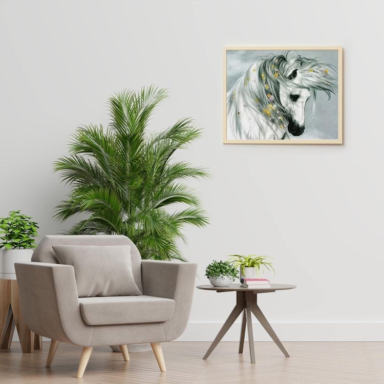 Картина по номерам «Белая лошадь» — картинка 4