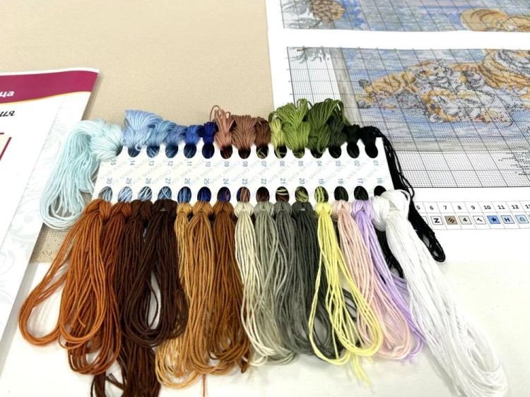 Набор для вышивания «Таежная семья. Тигры» — картинка 5