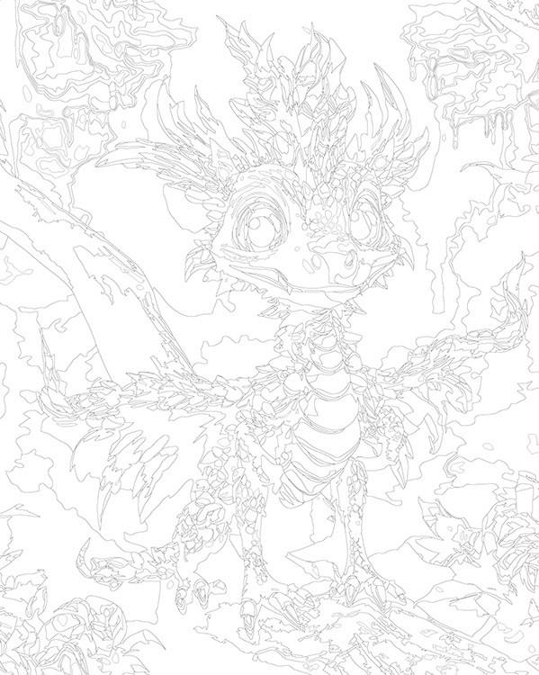 Картина по номерам «Маленький лесной дракон 2» — картинка 3