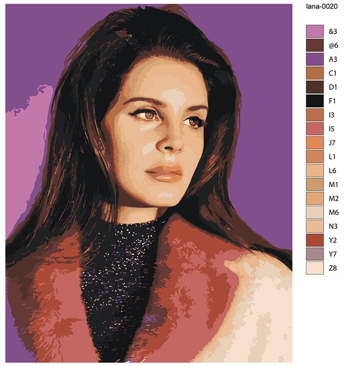 Картина по номерам «Lana Del Rey Лана Дель Рей 9» — картинка 2