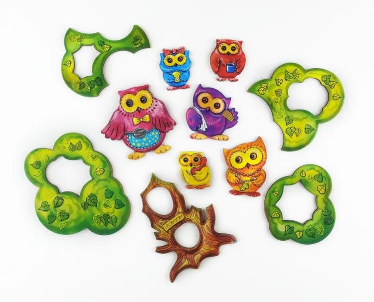 Развивающее пособие из дерева «Пазл. Совушки» — картинка 3