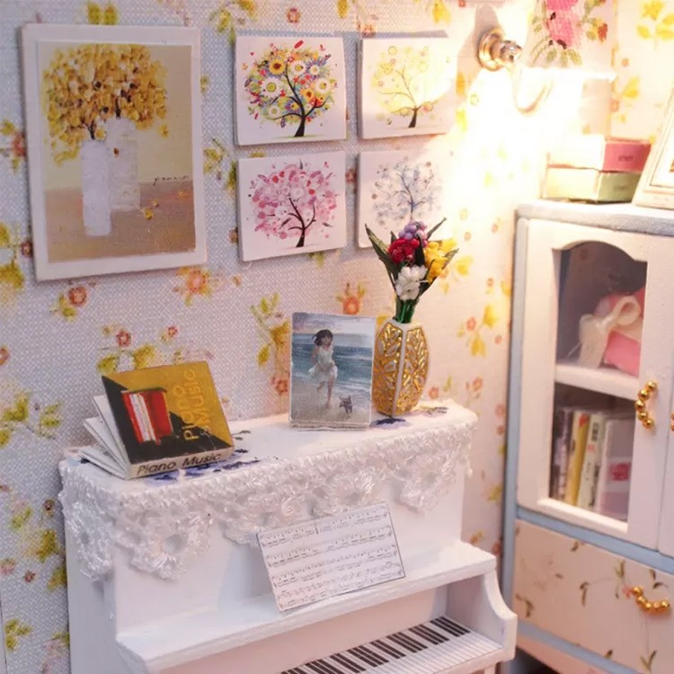 Сборная модель Румбокс. Миниатюрная комната «Комната с пианино» — картинка 3