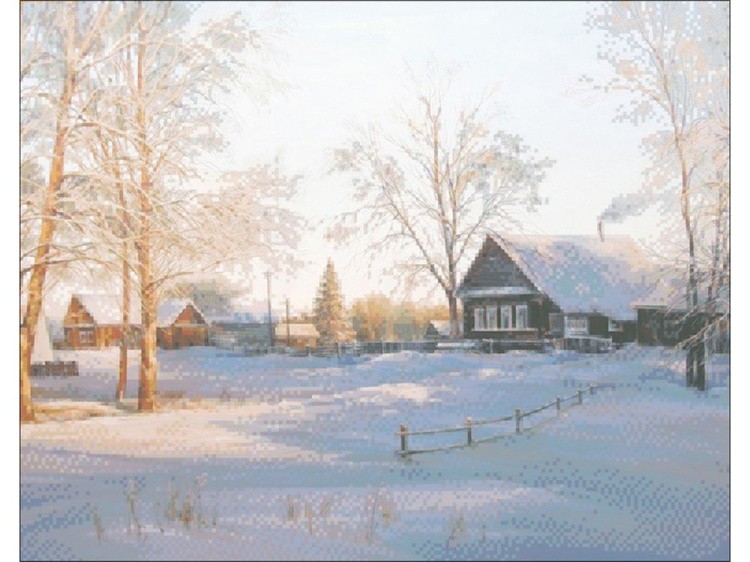 Алмазная вышивка «Солнечным январским днем» — картинка 2