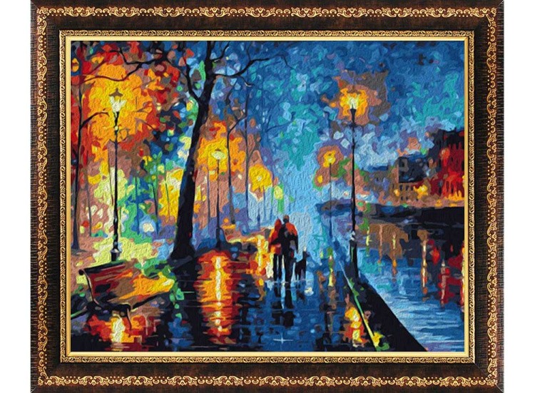 Картина по номерам «Улица дождя» — картинка 2