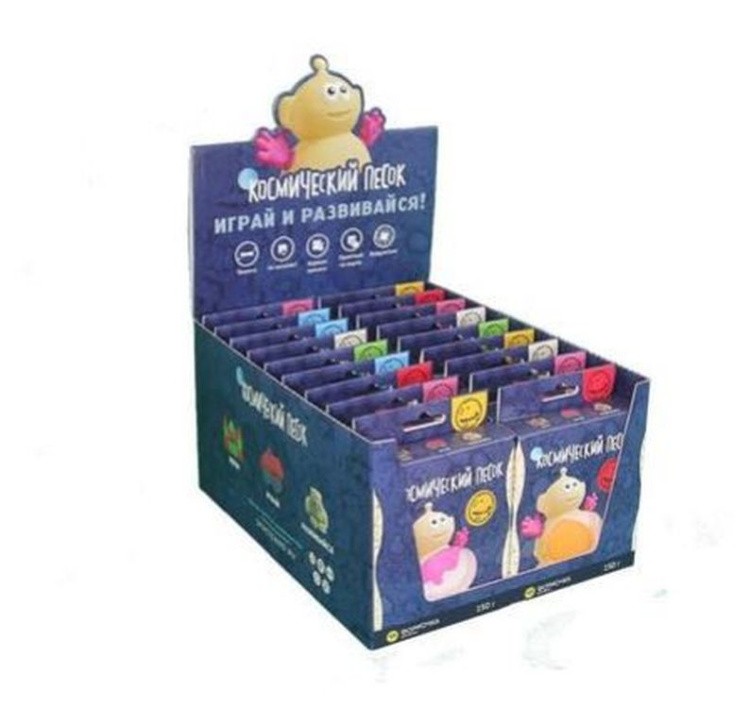 Космический пластичный песок Желтый 150 г — картинка 2