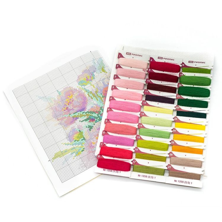 Набор для вышивания «Пионы в вазе» — картинка 4