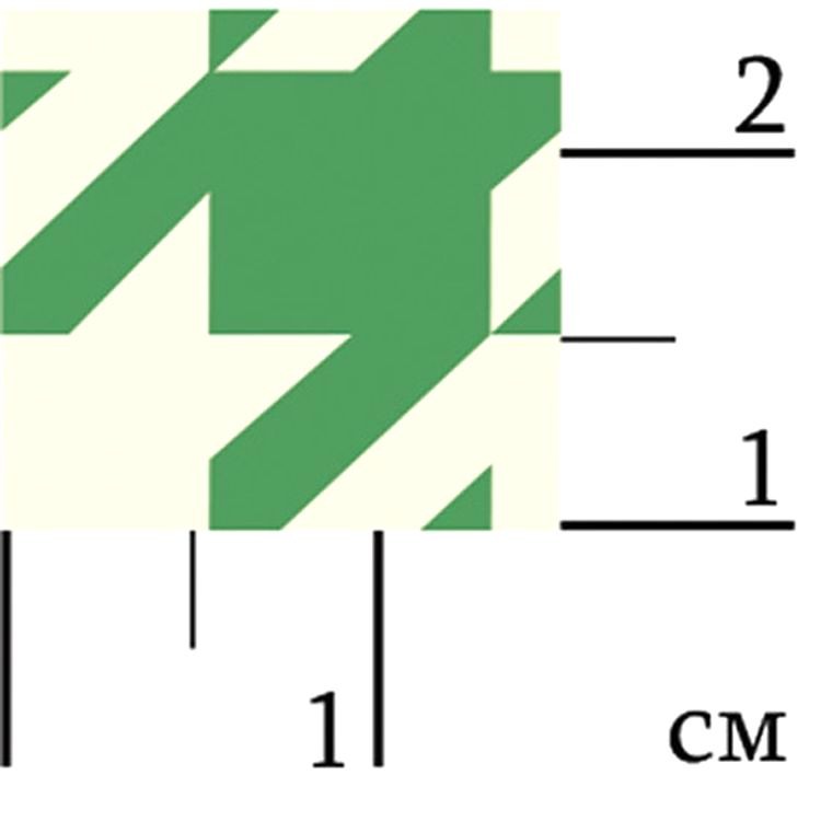 Ткань для пэчворка «БАБУШКИН СУНДУЧОК», 50x55 см, 140 г/м2, 100% хлопок, цвет: БС-19 гусиная лапка, ярко-зеленый, Peppy — картинка 2