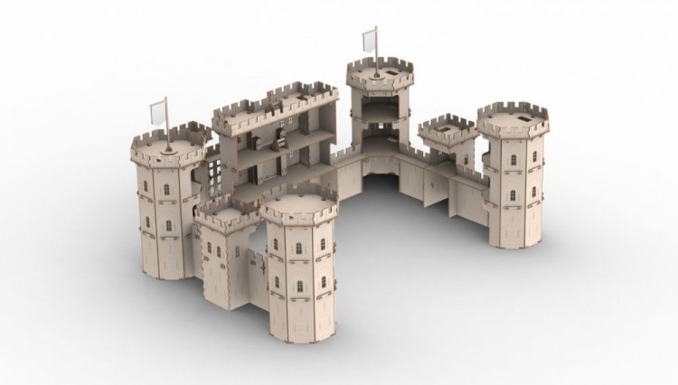 Конструктор из дерева «Большой средневековый замок», Playwood — картинка 2