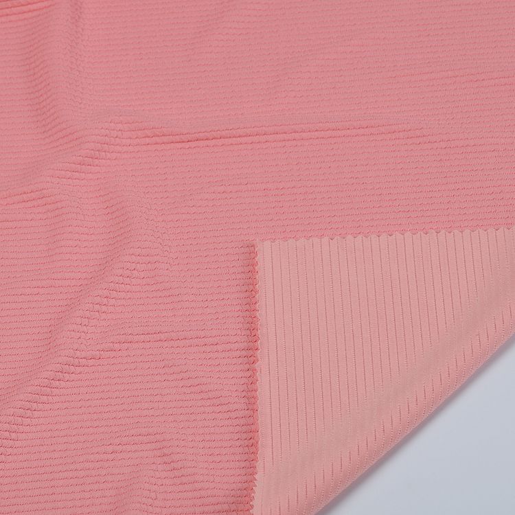 Ткань трикотажная Бифлекс жатка, 6 м, ширина 150 см, 240 г/м², цвет: 14 персиковый, TBY — картинка 4