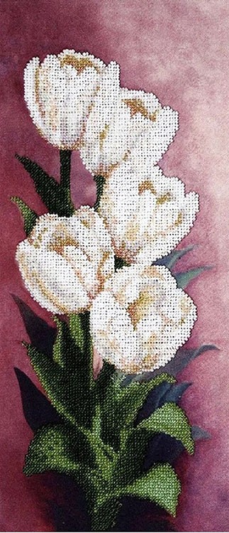 Набор для вышивки бисером «Белоснежные тюльпаны»