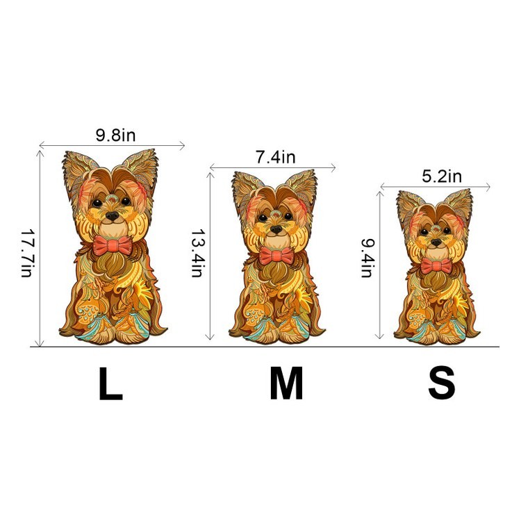 Деревянные пазлы «Йоркширский Терьер XL», Woodbests — картинка 3