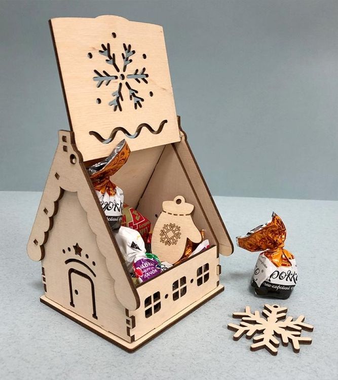 Конструктор из дерева «Домик Новогодний», Lemmo — картинка 2