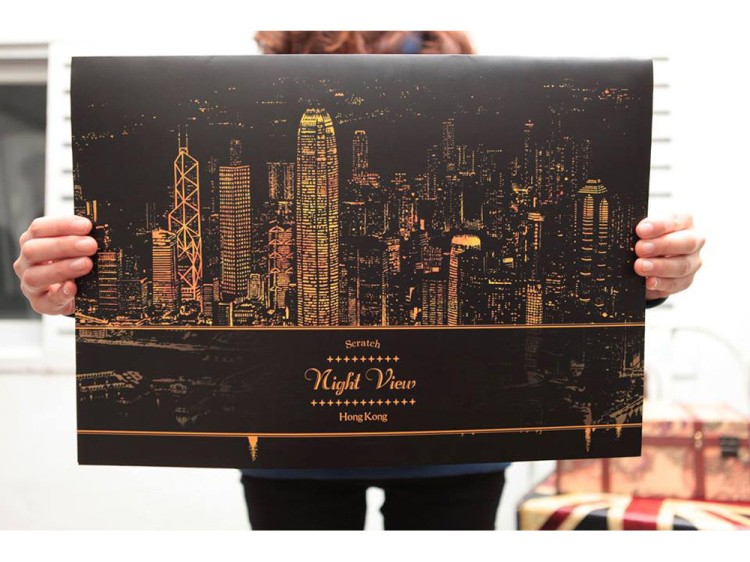 Скретч-картина «Гонконг» — картинка 7