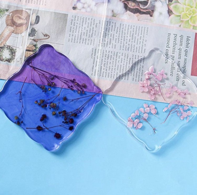 Силиконовый молд «Подстаканник жеода квадрат», 12х12 см — картинка 4