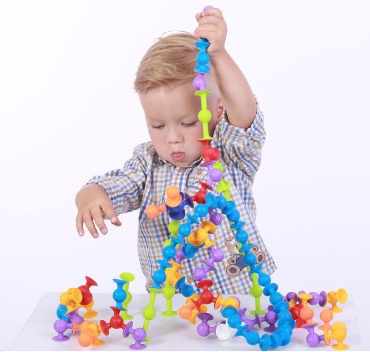 Мягкий конструктор с присосками «Веселые прилипалы», 48 деталей — картинка 6