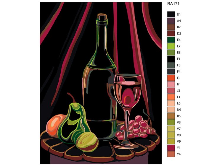 Картина по номерам «Винный натюрморт» — картинка 2